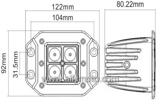 12W LED Driving Light Work Light 1015